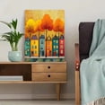 thumbnail image 5 of European Autumn Town Landscape Canvas Print Studio Bar Home Wall Decor, 5 of 8
