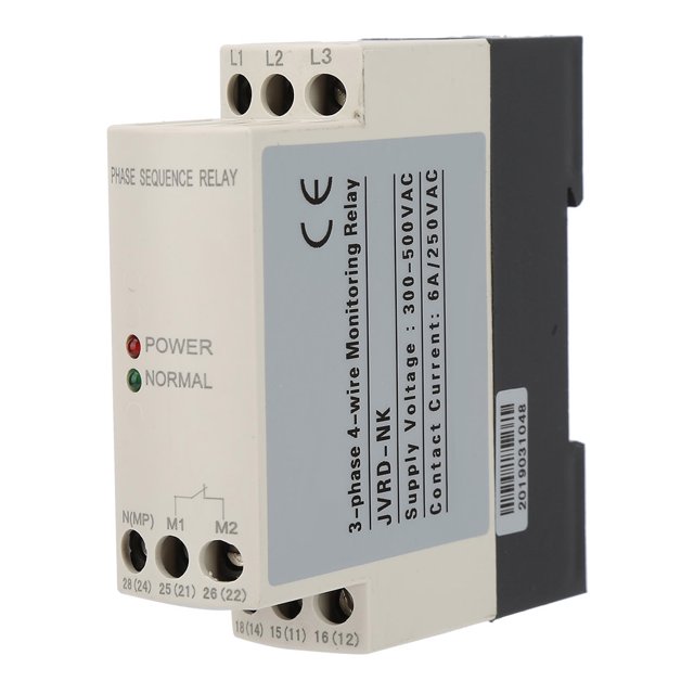 Protección De Circuito Trifásico Secuencia De Fase Relé Protector Fuente De Alimentación Monitor Relé 300-500V Para Bombas Elevadores Máquinas Herramientas ANGGREK Otros