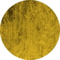 thumbnail image 1 of Ahgly Company Indoor Round Oriental Yellow Industrial Area Rugs, 5' Round, 1 of 4