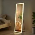 thumbnail image 2 of Bigleap Mirror Full Length with LED Lights, 21"x64" Body Wall Mirrors, Tall Mirror with Dimmable 3-Color Lighting for Bedroom Cloakroom, 2 of 9