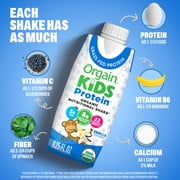 (2 pack) Orgain Organic Kids Nutritional Dairy Protein Shakes, Vanilla, 8.25 Fl Oz, Pack of 4