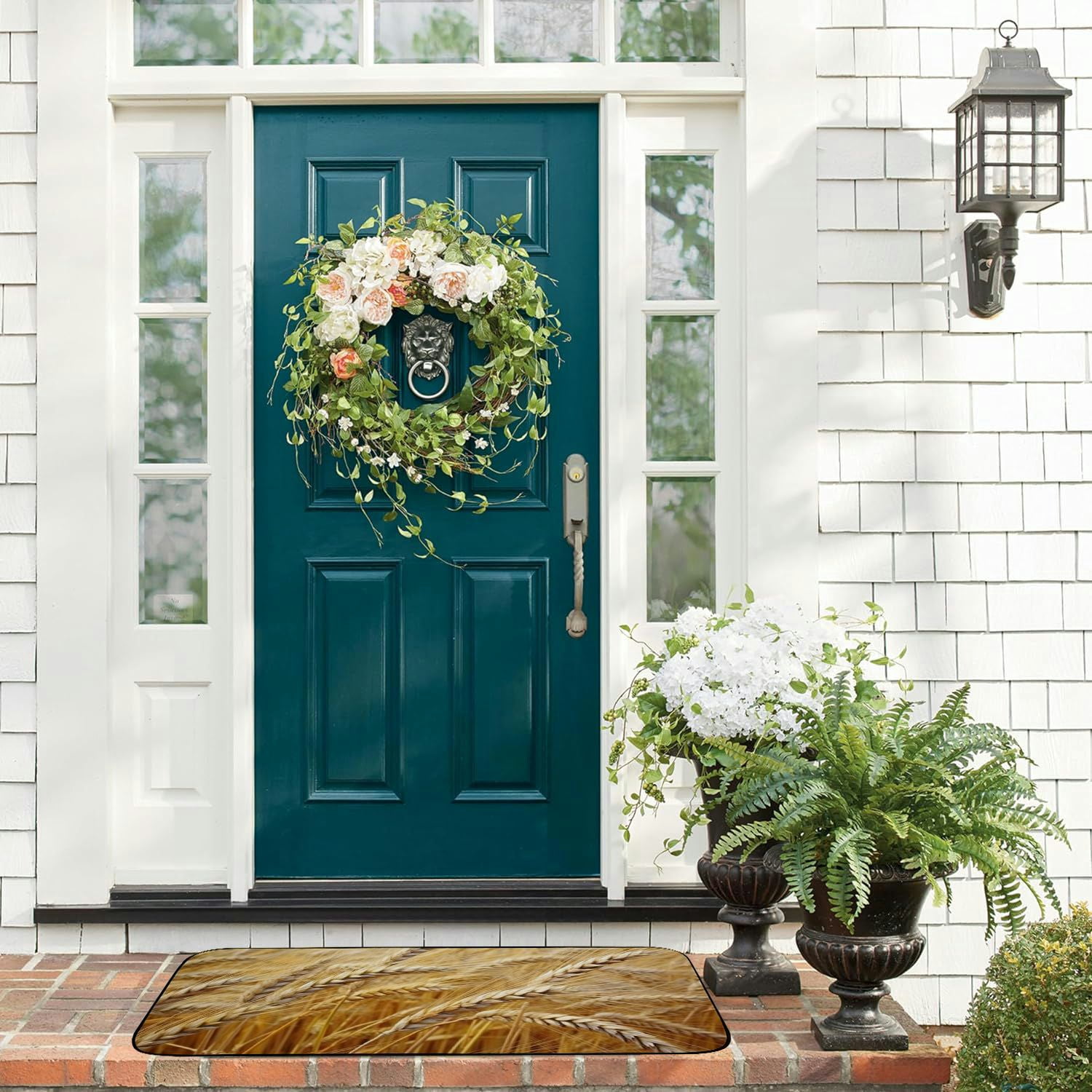 PHYHOO Decorative Door Mat, Door Mat with Non-Slip Rubber Backing, Easy Cleaning, Traps Dirt, Rug for Entry, Patio, Garage - Spike Barley Cereals Barley Field Nature Field 19.68*47.24 in