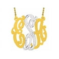 thumbnail image 2 of Monogram Diamond Pendant Necklace Personalized 38mm 14k Yellow or 14K White Gold.  Special Order, Made to Order. Large PNK001-38mmW, 2 of 2