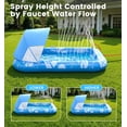 thumbnail image 7 of Inflatable Tanning Pool Lounger Float with Sprinkler & Canopy UPF50+, 77" x 48" Extra Large Tanning Pool Float for Adults, Sunbathing Water Lounge Bed with Pillow & Cup Holder for Backyard & Pool, 7 of 7
