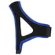 thumbnail image 4 of Correa de barbilla antirronquidos ajustable y transpirable, soporte para la mandíbula (negra con borde azul), 4 of 14