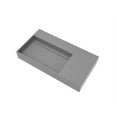 thumbnail image 3 of Castello USA Inc Juniper 36" Left Basin Bathroom Sink w/No Faucet Hole - Gray, 3 of 4