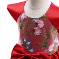 thumbnail image 3 of Vestido Formal Satinado Manga Corta Cuello Redondo Cintura Alta Cinturil de Ropa 130cm Baoblaze Vestido de princesa de las muchachas, 3 of 8