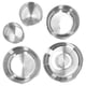 thumbnail image 3 of Juego de utensilios de cocina de acero inoxidable para exteriores, ollas de cocina portátiles para acampar, 5 piezas, vajilla, 3 of 5