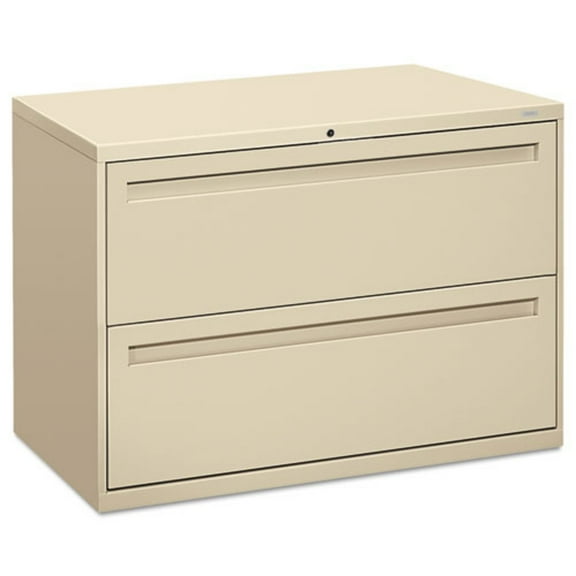 HON 2 Drawers Lateral Lockable Filing Cabinet, Putty