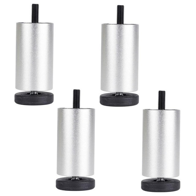Rongfmy 4 Pcs Pieds de Meuble Réglables en Alliage d'Aluminium pour Table Pieds Surélevés 10cm