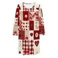 thumbnail image 6 of Tnhcen Women's Christmas Reindeer Print Nightgown Holiday Themed Sleepwear Cozy Brushed Fleece Long Sleeve Pajama Dress with Zipper & Pockets (S-2XL), 6 of 9