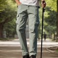 thumbnail image 2 of YUELONGHU Men's Casual Cargo Pants Men's Cargo Pants Relaxed Fit Jeans Europe and The United States Men's Rushing Pants Fall and Winter Outdoor Solid Color Mountaineering Pants Xxl, 2 of 9