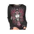 thumbnail image 3 of Aunavey Women Teen Girls Fairy Grunge Top Y2k Long Sleeve Baggy Sweatshirt Graphic Tee Vintage Streetwear T-Shirt, 3 of 5