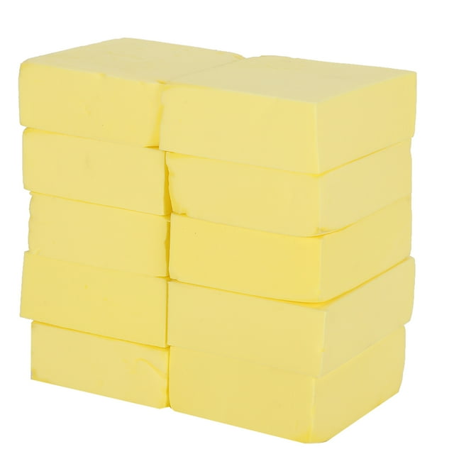10 esponjas exfoliantes suaves para baño, ducha, spa, cepillos, almohadillas amarillas para fregar la piel del cuerpo