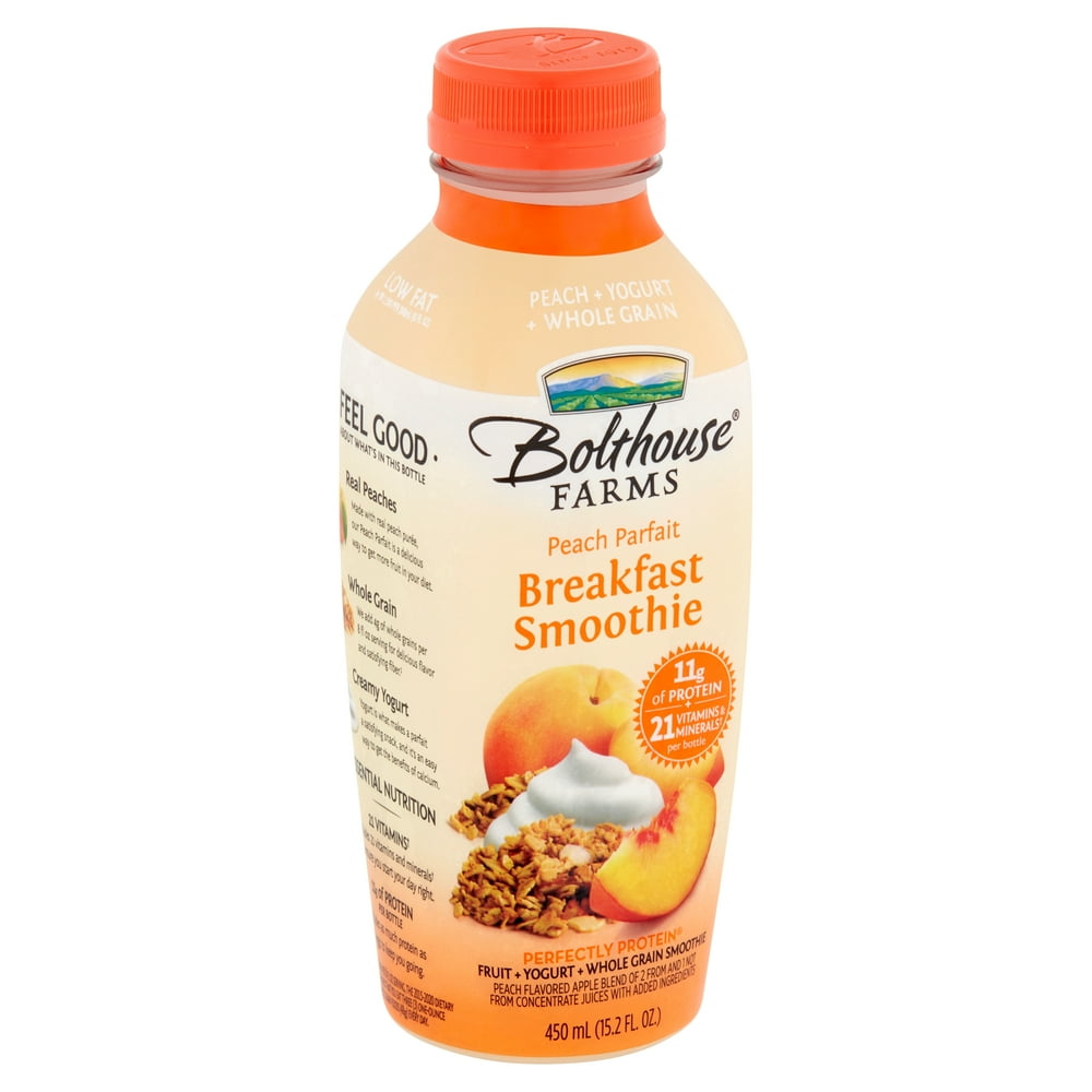 Bolthouse Farms Low Fat Peach Parfait Breakfast Smoothie, 15.2 fl oz