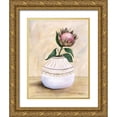 thumbnail image 1 of Talent, Kelley 15x18 Gold Ornate Wood Framed with Double Matting Museum Art Print Titled - Protea in Pottery, 1 of 4
