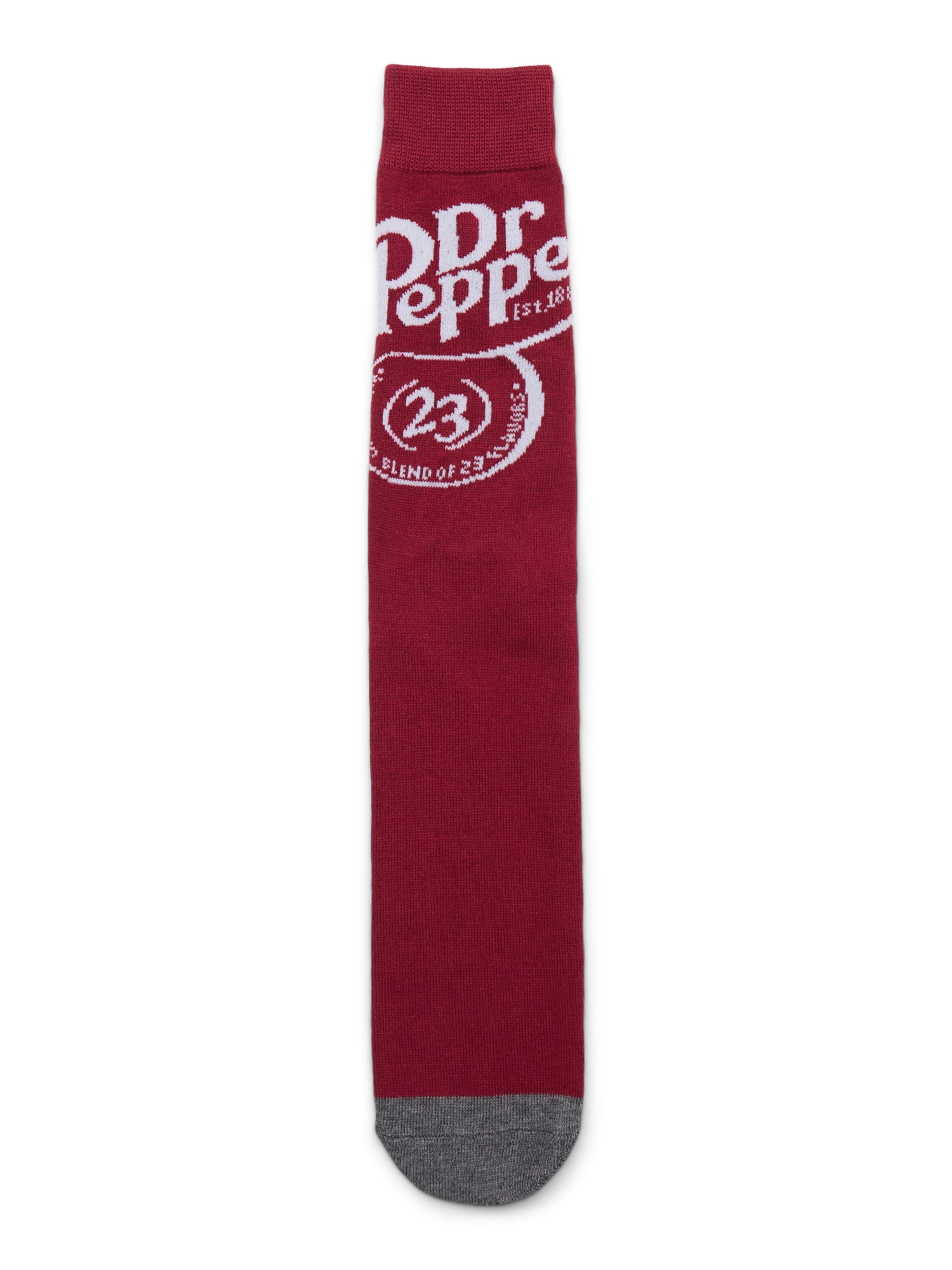 Dr Pepper Crew Socks, 6-Pack, Sizes 8-12