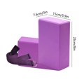 thumbnail image 3 of PONPRNGY 2Pcs Yoga Blocks Set, Lightweight Foam Brick Yoga Pilates Blocks with 1 Strap, Anti-Slip Yoga Brick for Posture Adjustment and Movement Assistance, 3 of 6