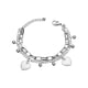 thumbnail image 1 of Pulsera para mujer, regalos para mujer, pulsera de corazón para mujer, pulsera de acero inoxidable, pulsera con dije de corazón, 1 of 3