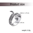 thumbnail image 4 of 1 pieza elegante anillo ajustable en forma de serpiente Retro Cobra anillo personalidad dedo decoración fiesta anillo para hombres niños (n. ° 7), 4 of 5