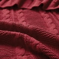 thumbnail image 4 of VCNY Home Dublin Red Cable Knit Cotton Throw, 50" x 70", 4 of 5