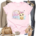 thumbnail image 3 of Be Kind T-Shirt, Women Graphic Tees Tops Funny Unisex Short Sleeve (X-Large, Light Pink), 3 of 6
