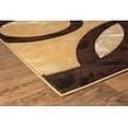 thumbnail image 4 of GLORY RUGS Area Rug Modern 4x6 Brown Circles Geometry Soft Hand Carved Contemporary Floor Carpet Fluffy Texture for Indoor Living Dining Room and Bedroom Area, 4 of 5