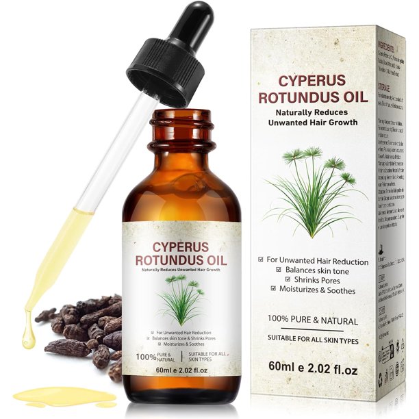 Yanonmyfd Aceite De Cyperus Rotundus, Aceite Depilatorio De Cyperus Rotundus(60 Ml)- Reparador Con Péptidos, Reduce El Crecimiento Y Reduce Los Poros | Bloqueador Natural De Dht Para Una Piel Suave |