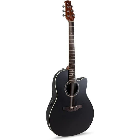 Applause Ovation 25.3 in Acoustic Electric Guitar, Black Satin