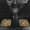 thumbnail image 4 of Kuiaobaty 4 Pcs Auto Floor Mat Front Rear Carpets Mat Groovy Hippie Daisy Flower Pattern Fashion Auto Interior Decor Vehicle Interior Protector Decoration Fit Most Car Sedan Van Truck, 4 of 6