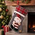 thumbnail image 5 of Oversized Plush Doll Christmas Stocking Gift Bag, Large Capacity Candy Treat Sack with Hanging Loop for Fireplace Mantel, Christmas Tree, Doorway and Holiday Party Display, Soft Plush Home Decor, 5 of 6