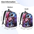 thumbnail image 2 of Honeii Colorful Frog Among Flowers Print Canvas Backpack for School & Outdoor,Laptop Excursion Backpack,Notebook School Bookbag For Men Women,for Work, Travel, and Everyday Use-Medium, 2 of 5