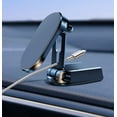 thumbnail image 4 of 2023 New Alloy Folding Magnetic Car Phone Holder, 360° Adjustable - 6 Strong Magnet Magnetic Car Phone Mount Dashboard Folding Bracket Universal (Silver), 4 of 4