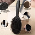 thumbnail image 2 of Cepillo de pelo FRAMAR Soft Boar Bristle para mujer - Negro, 2 of 7