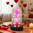 thumbnail image 5 of Lighted Artificial Flowers for Valentines Day Decorations, Pink Forever Rose in A Glass Dome, Birthday Gifts for Women Mom, Valentines Gifts for Her by PALIFEUR, 5 of 7