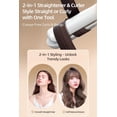 thumbnail image 4 of Cordless Hair Straightener, Negative Ion Flat Iron with 4-Level Temperature Control, Anti-Static Hair Iron, White, 4 of 14