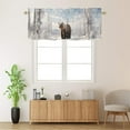 thumbnail image 2 of Forest Bear Kitchen Valance Curtains Wild Animal Bear Pine Tree Forest Snowy Winter Nature Scenery Rod Pocket Valances for Bedroom Living Room Dining Room 54 by 18 in, 1 Panel, 2 of 6