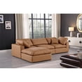 thumbnail image 3 of Meridian Furniture Comfy Cognac Faux Leather Modular Sectional, 3 of 14