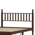 thumbnail image 3 of SESSLIFE Platform Bed Frame, Wood Queen Bed Frame with Gourd Shaped Headboard for Bedroom, Modern Queen Size Bed with Wood Slat Support, Holds 500 lb, No Box Spring Needed, Walnut, 3 of 9