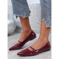 thumbnail image 6 of Trendin Mode Womens Pointy Toe Quarter Strap Mary Jane Flat Dress Shoes, 6 of 10