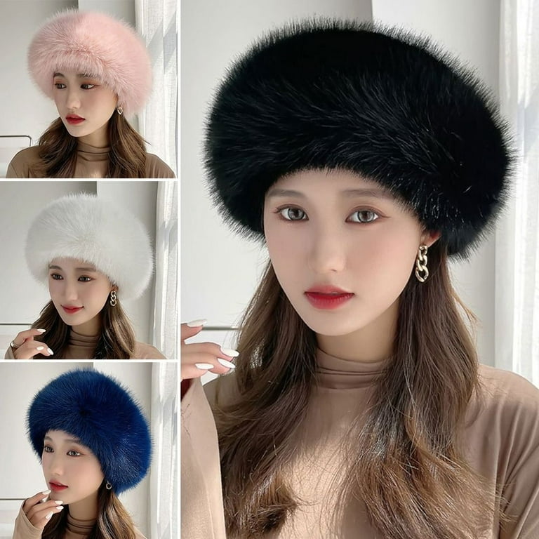 Fashion Winter Cold Weather Cap Fluffy Women's Furry Hat Warm Hat
