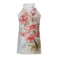thumbnail image 4 of Summer Halter Tops for Women - Womens High Neck Tops Trendy Casual Loose Tanks Printed Ladies Halter Vest Shirts, 4 of 5
