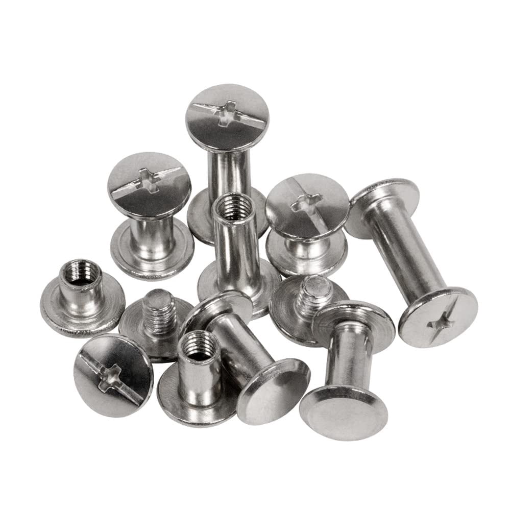 10 Pcs 304 Stainless Steel Flat Head Lock Screw Rivets M4x5mm.