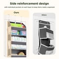 thumbnail image 5 of Torio Over the Door Storage Organizer, 15-Pocket Hanging Organizer for Kids Toys & Diapers, Heavy Duty with Clear Window, Grey, 5 of 7