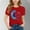 Red, variant on BRGZLK Casual Short Sleeve Tops for Girls Summer Trendy Cute Sunflower and Butterfly Print Round Neck Pullover Short Sleeve T Shirt Top Green 5-6 Years