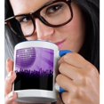 thumbnail image 2 of 3drose, Pretty Purple Disco Ball with Hands, 11oz Two-tone Blue Mug, 2 of 6