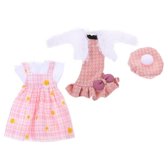 LOLIPPYY 1 Set of Floral Pattern Skirt Doll Dress Cloth *4*0.04in Decorative Playtime