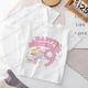 thumbnail image 3 of Camiseta de Hello Kitty para niños, playera con número de cumpleaños 1-14, Kawaii Sanrio Y2k, dibujos animados, ropa de calle informal para niños y niñas, 3 of 4