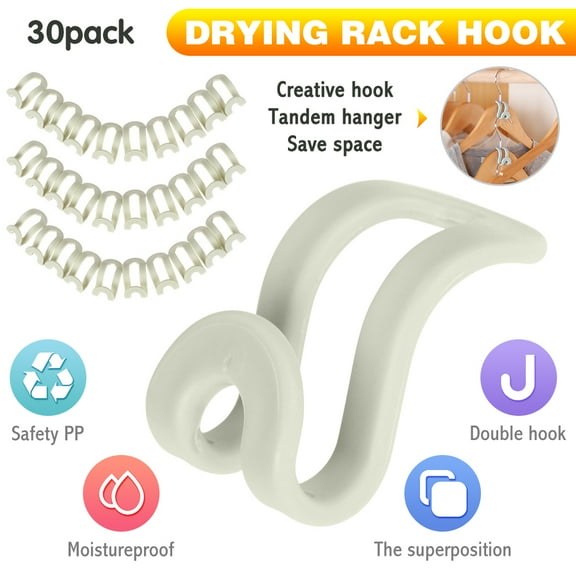 MesaSe 15Pcs Clothes Hanger Connector Hooks, Hanger Extender Clips, Cascading Hanger Hooks for Heavy Duty Space Saving Cascading Connection Hooks, Velvet Huggable Hangers Accessory