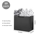 thumbnail image 2 of Bolsas de Regalo OfficeCastle Extra Grandes Negras Paquete de 10 + Papel de Seda, 2 of 7